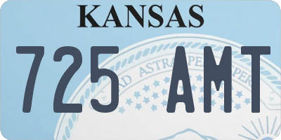 KS license plate 725AMT