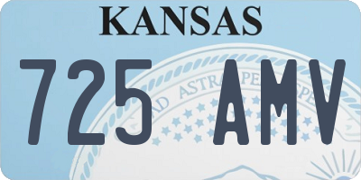 KS license plate 725AMV