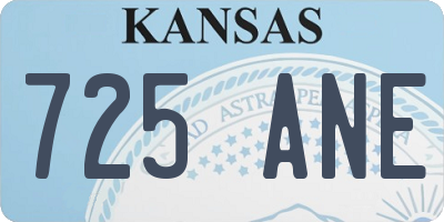 KS license plate 725ANE