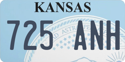 KS license plate 725ANH