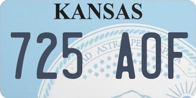 KS license plate 725AOF