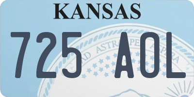 KS license plate 725AOL