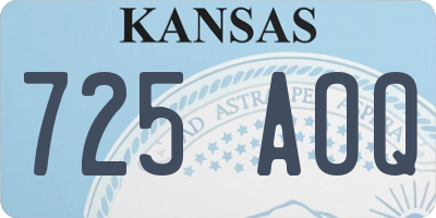 KS license plate 725AOQ