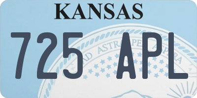 KS license plate 725APL