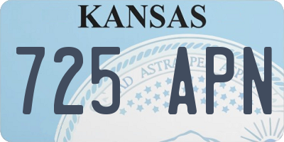 KS license plate 725APN