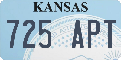 KS license plate 725APT