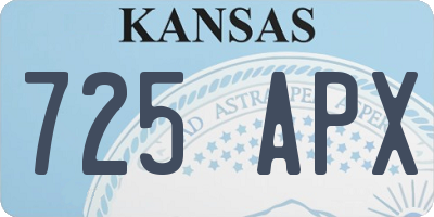 KS license plate 725APX