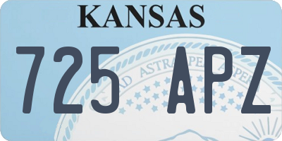 KS license plate 725APZ