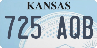 KS license plate 725AQB