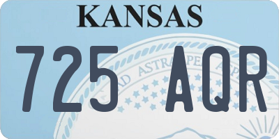 KS license plate 725AQR