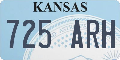 KS license plate 725ARH