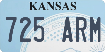 KS license plate 725ARM