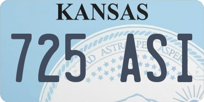 KS license plate 725ASI