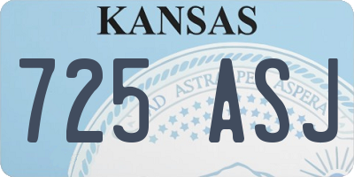 KS license plate 725ASJ