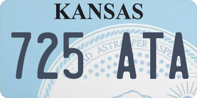 KS license plate 725ATA