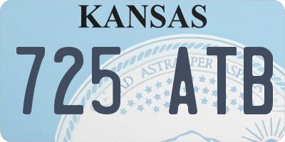 KS license plate 725ATB