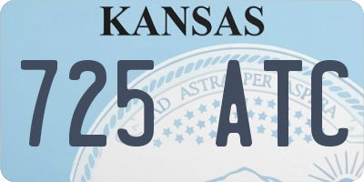KS license plate 725ATC