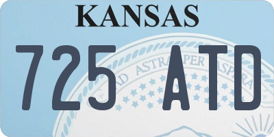 KS license plate 725ATD