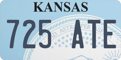 KS license plate 725ATE