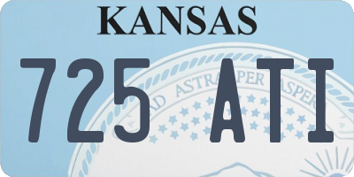 KS license plate 725ATI