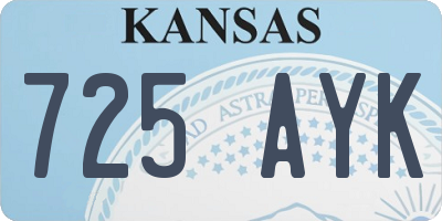 KS license plate 725AYK