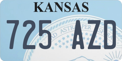 KS license plate 725AZD