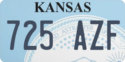 KS license plate 725AZF
