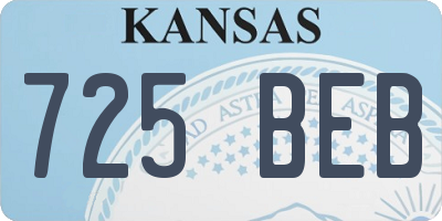 KS license plate 725BEB