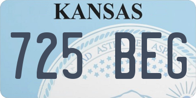 KS license plate 725BEG