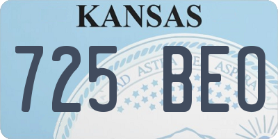 KS license plate 725BEO