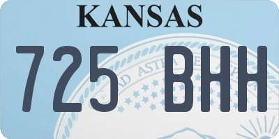KS license plate 725BHH
