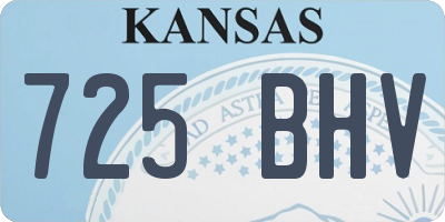 KS license plate 725BHV