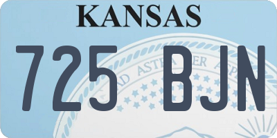 KS license plate 725BJN
