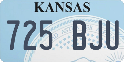 KS license plate 725BJU