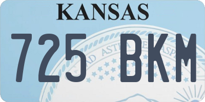 KS license plate 725BKM