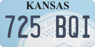 KS license plate 725BQI