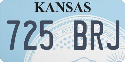 KS license plate 725BRJ