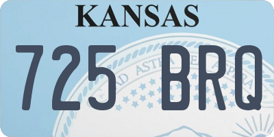 KS license plate 725BRQ