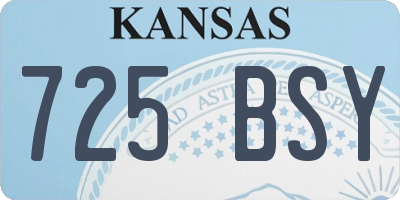KS license plate 725BSY