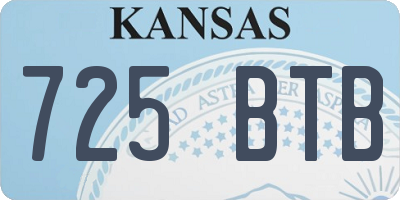 KS license plate 725BTB
