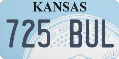 KS license plate 725BUL