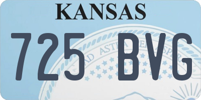 KS license plate 725BVG