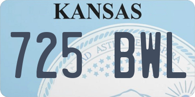 KS license plate 725BWL