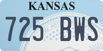 KS license plate 725BWS