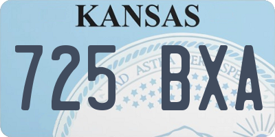 KS license plate 725BXA