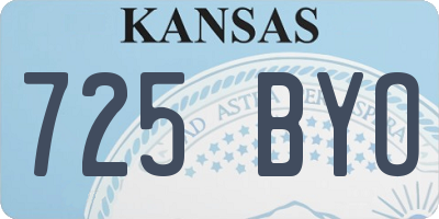KS license plate 725BYO