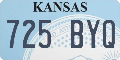 KS license plate 725BYQ