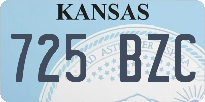 KS license plate 725BZC