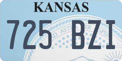 KS license plate 725BZI