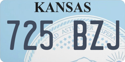KS license plate 725BZJ